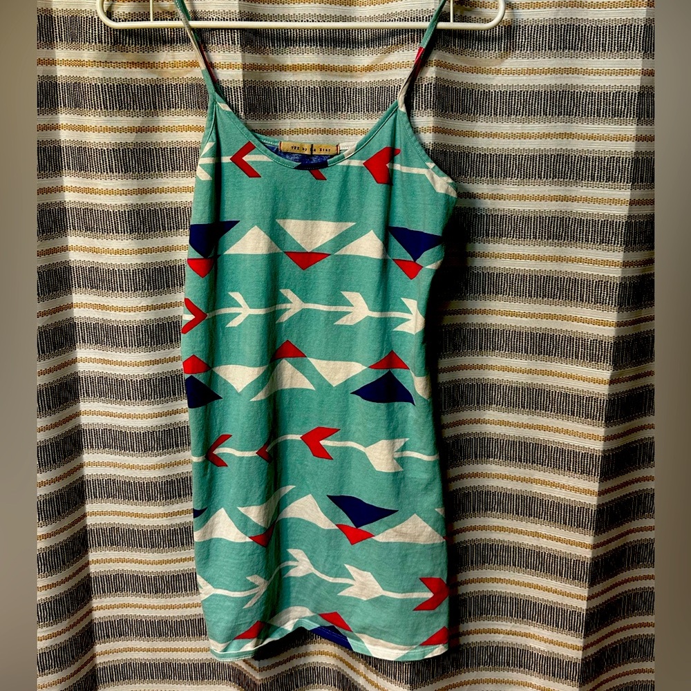 Patterned Teal tank